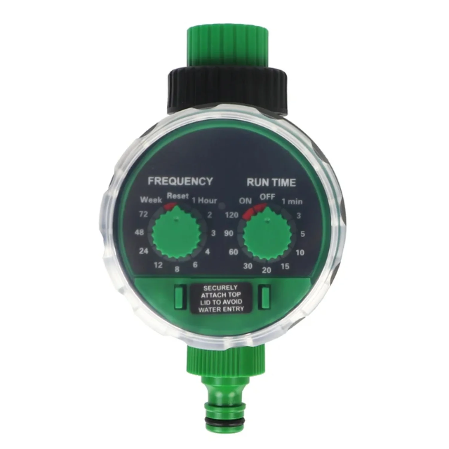 Electronic Water Timer Ball Valve Two Dial Garden Automatic Irrigation Controller Battery Operated 21025 Drip Irrigation System