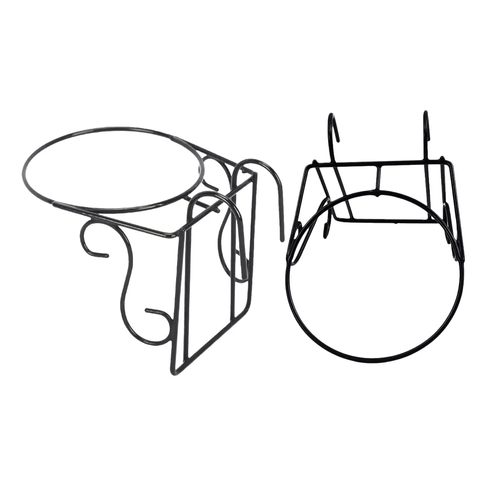 Gongxipen 2pcs Rail Planter Baskets Flower Pot Hanging Rack Railing Hanging Flowerpot Stand