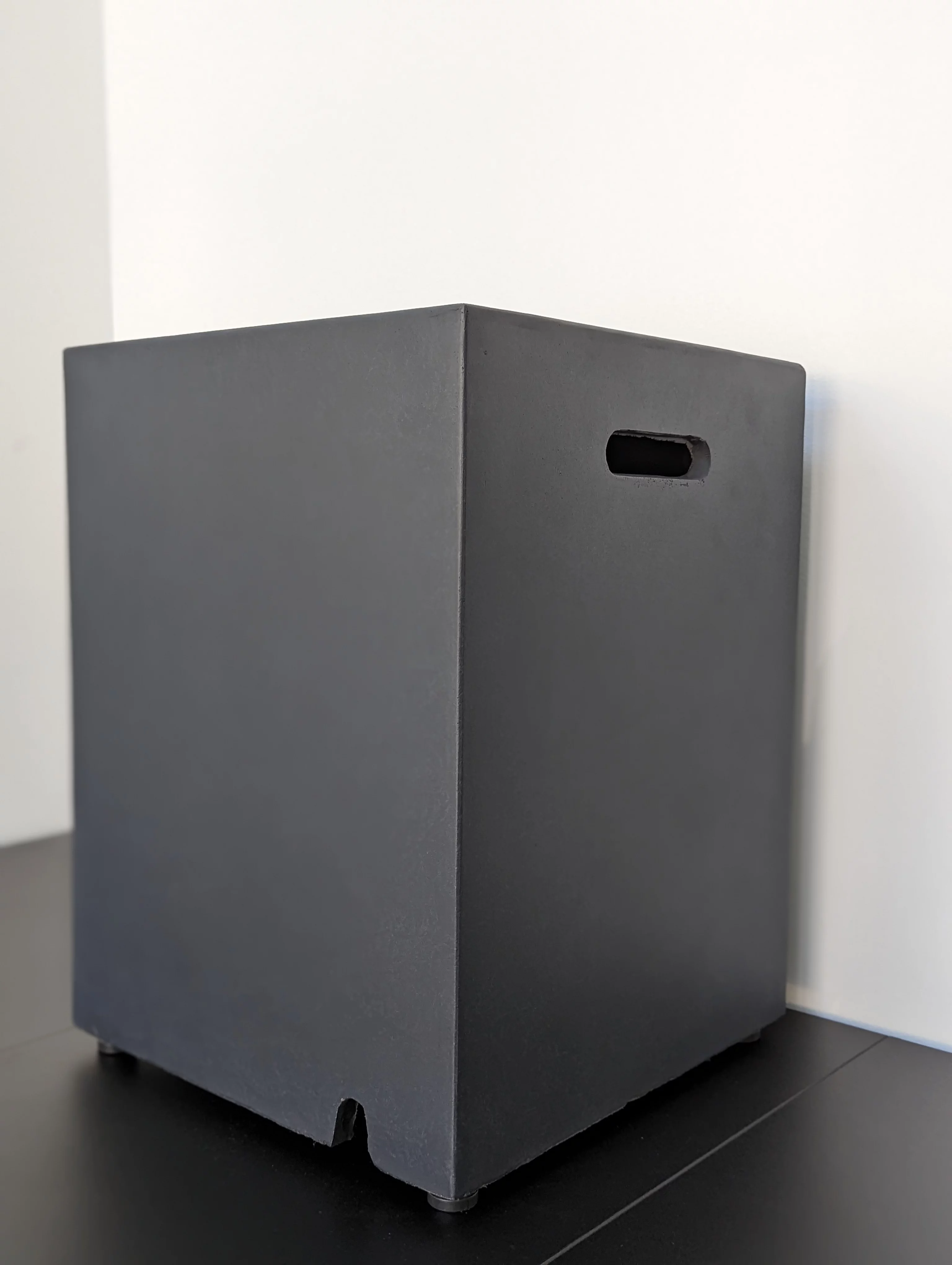 AMS Fireplace Concrete Propane Tank Cover - Dark Gray