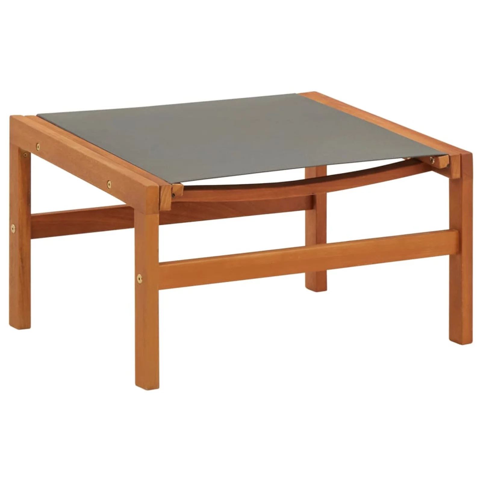 Suzicca Patio Chair with Footrest Solid Eucalyptus Wood&Textilene