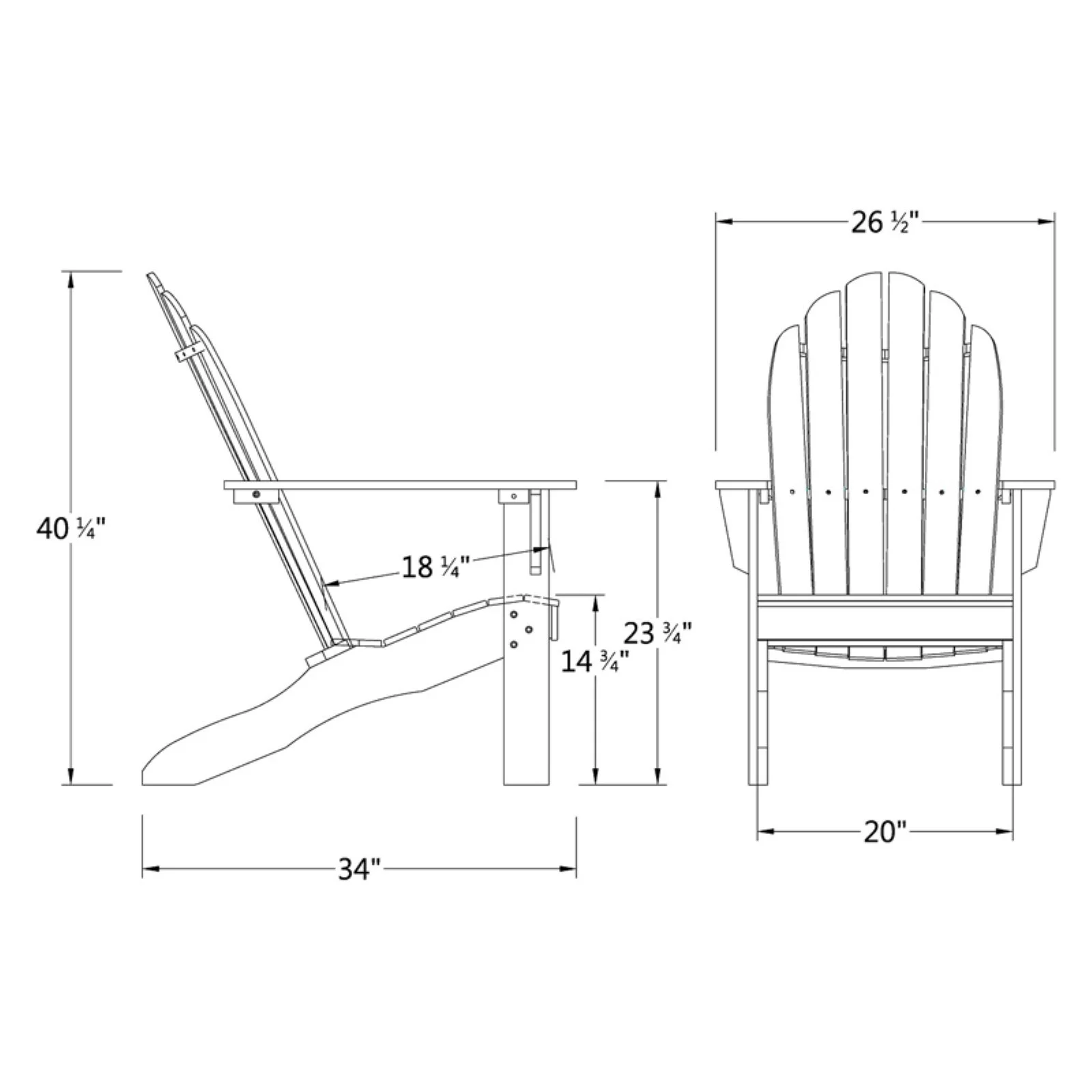 Cambridge Casual Wood Adirondack Chair