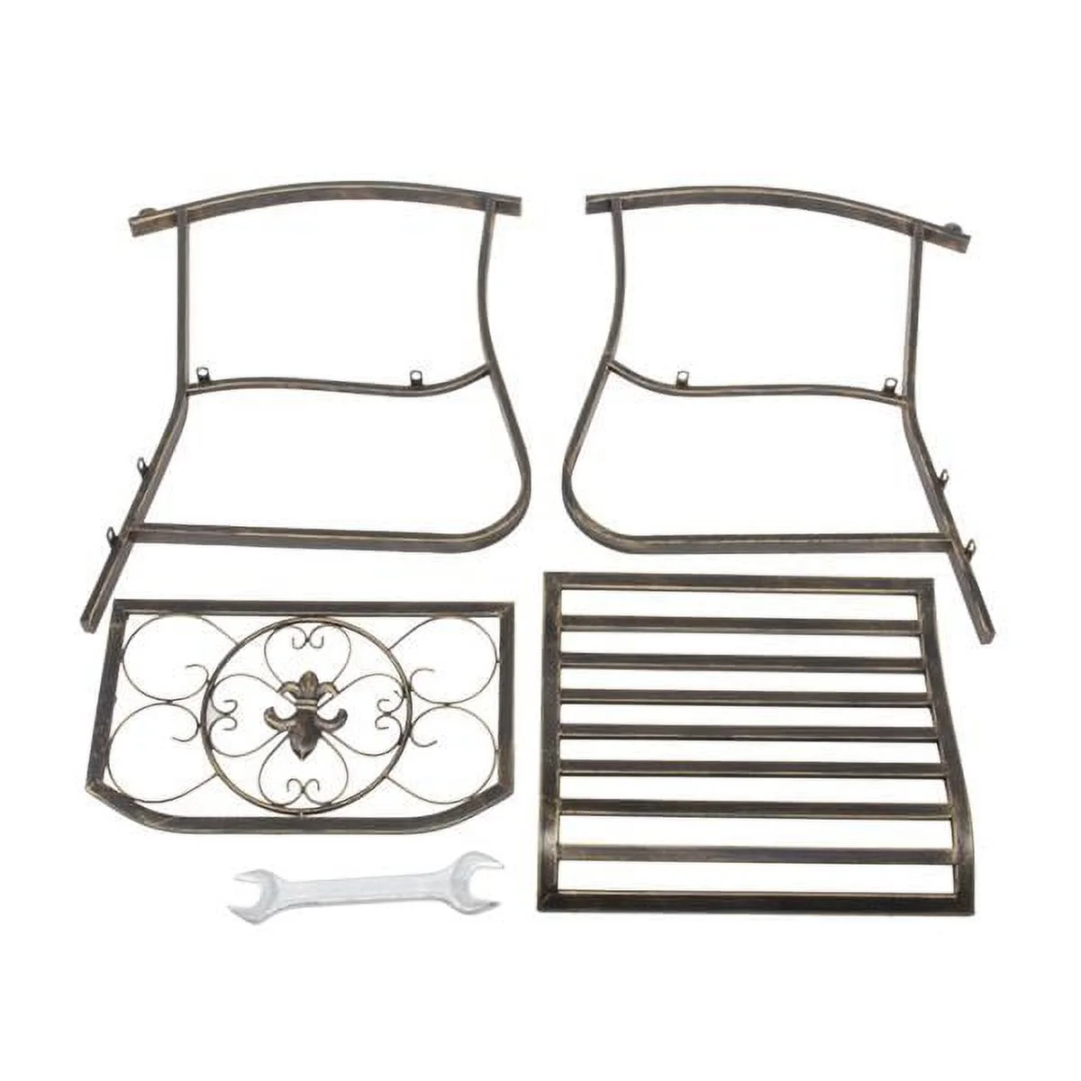 Burufy Flat Tube Single Rocking Chair Bronze Color