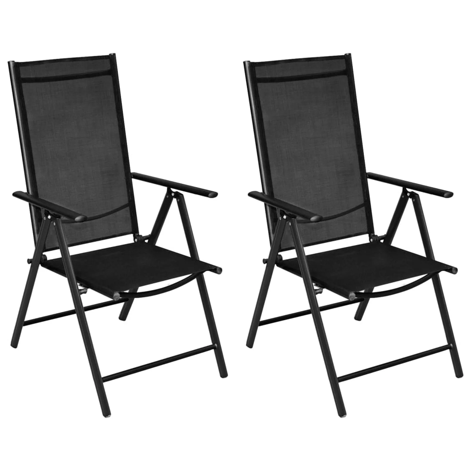 Irfora 3 Piece Bistro Set Aluminum and Textilene Black