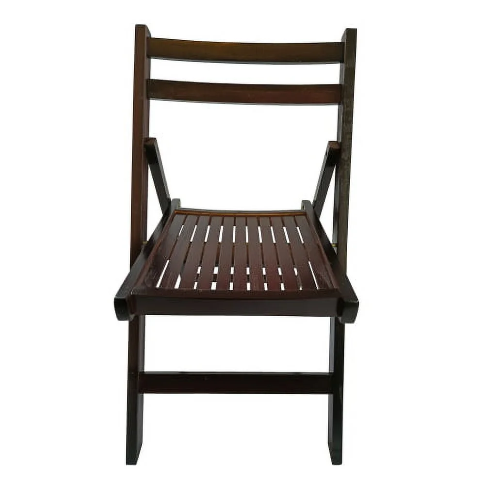 Buumin Furniture Slatted Wood Folding Special Event Chair - Cherry, Set of 4, FOLDING CHAIR, FOLDABLE STYLE