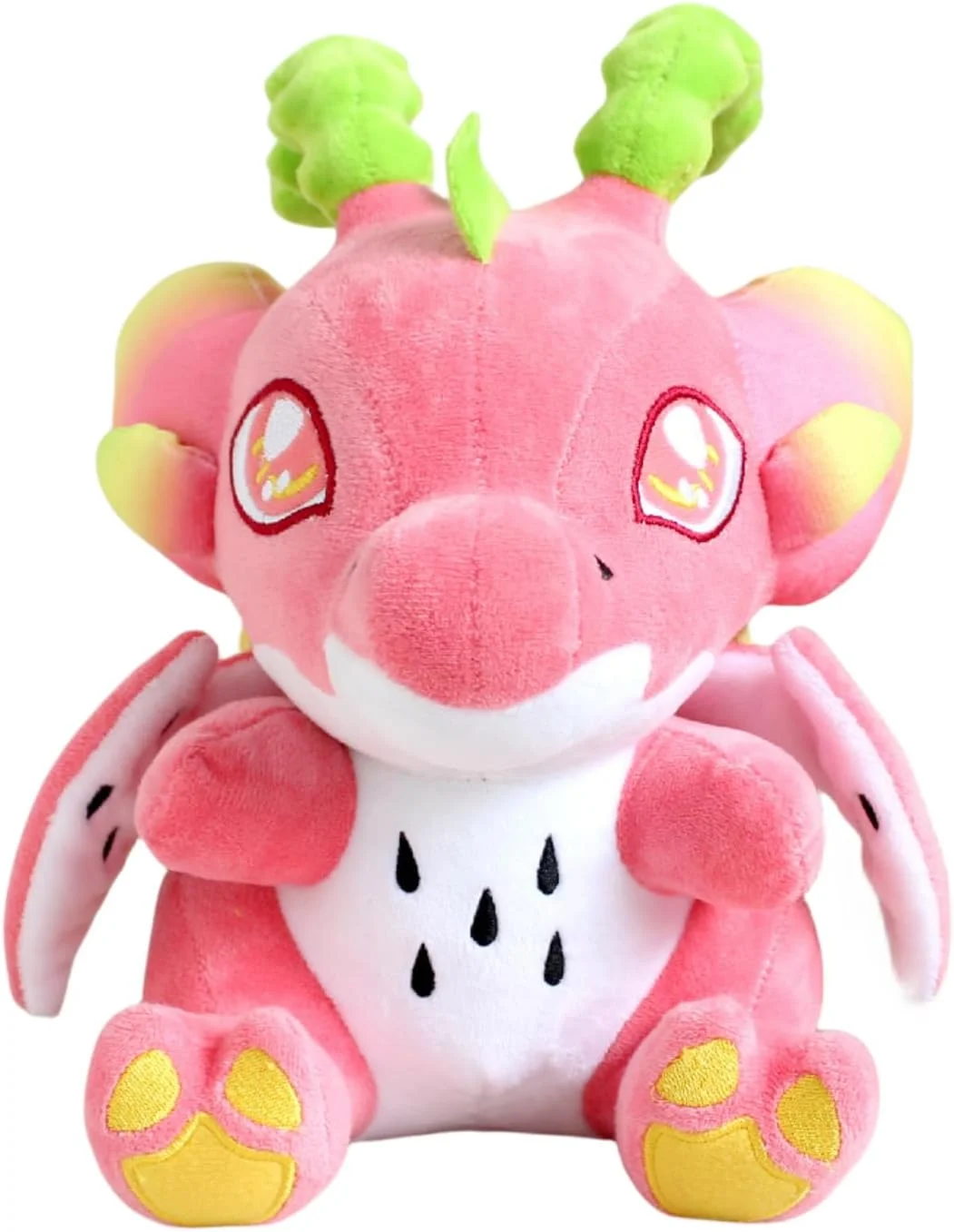 7.9 in Dragon Fruit Plush Toys, Cute Stuffed Animals Plush with Adorable Wings, Dragon Fruit Plush Pillow for Home dec, Cuddly Pillow Kawaii Gifts for Kids Boys Girls Birthday (Red)