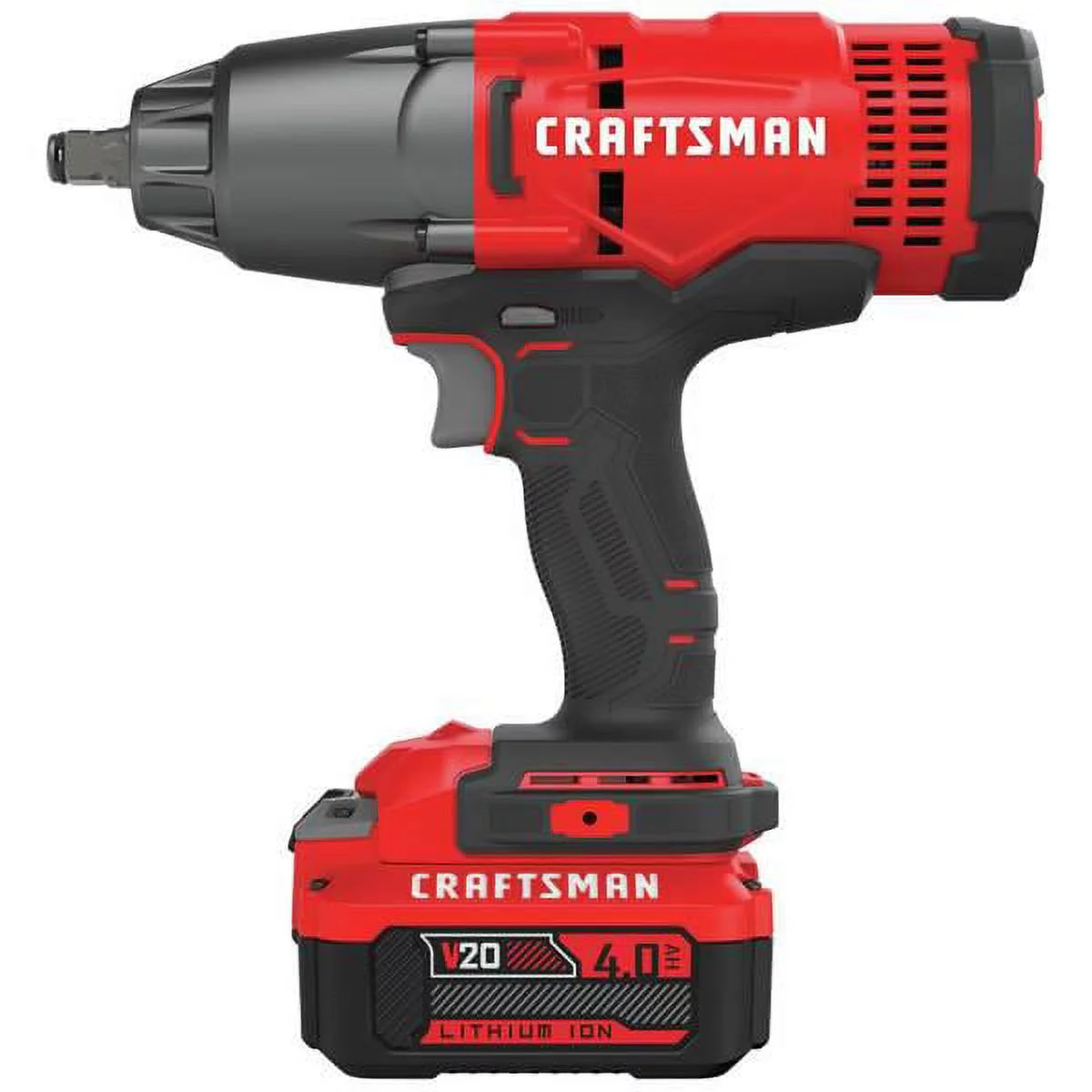 1PK Craftsman 20V MAX 20 volt 1/2 in. Cordless Brushed Impact Wrench Kit (Battery & Charger)