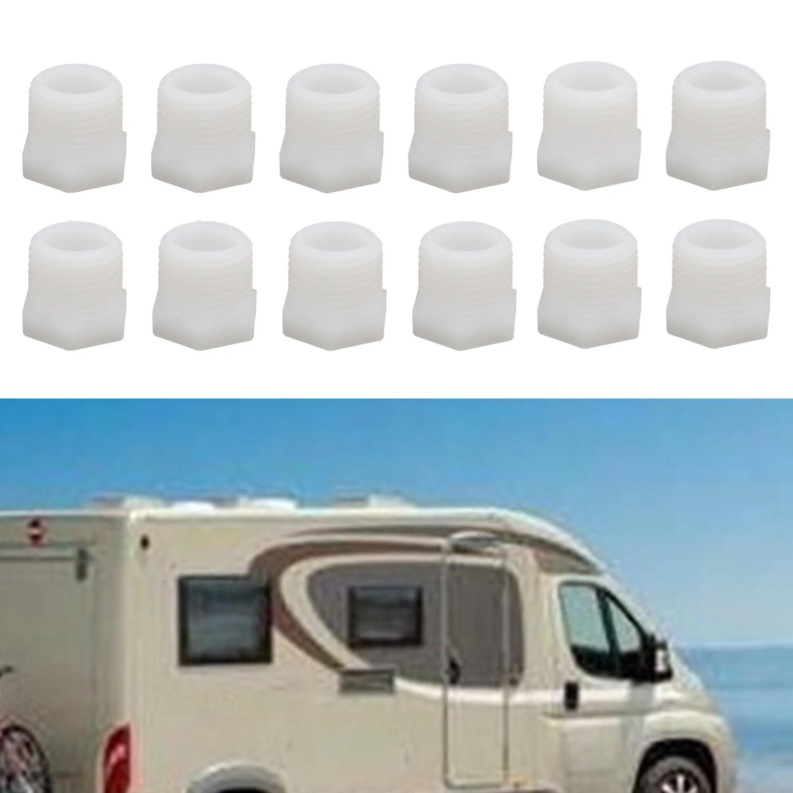 jiaping 12 Pieces RV Water Heater Drain Plug Assembly High Strength Modification