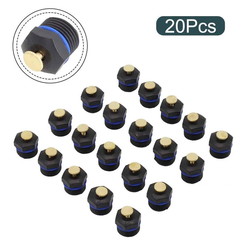 Besteshop 20Pcs 1/2\ Garden Misting Lawn Irrigation Sprinkler Head Nozzle Spray System