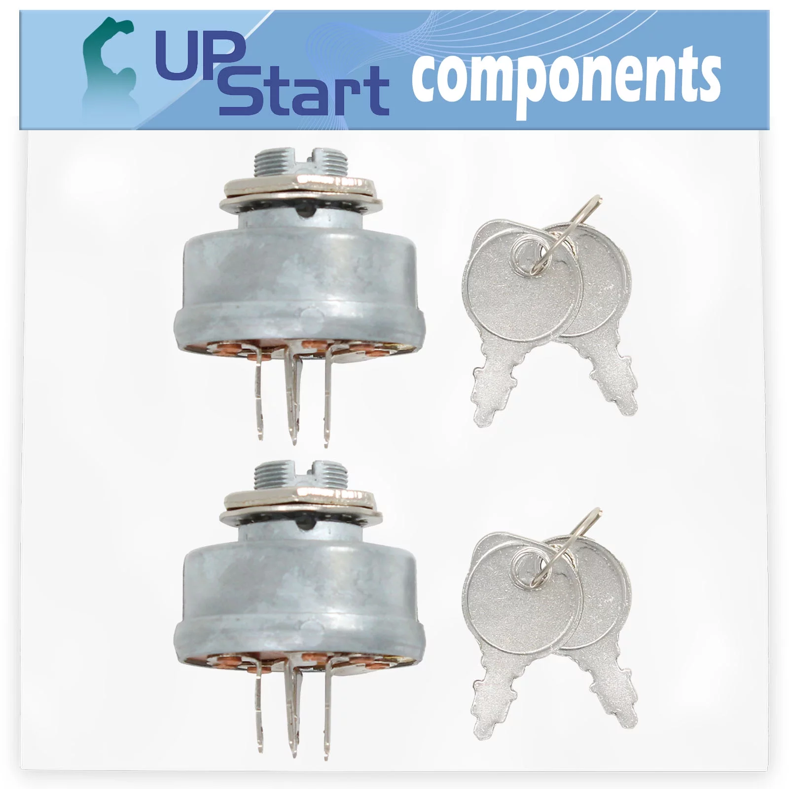 2-Pack STD365402 Ignition Switch Replacement for Craftsman 536-270211 Rear Engine Riding Mower - Compatible with 725-0267 925-0267 Starter Key Switch