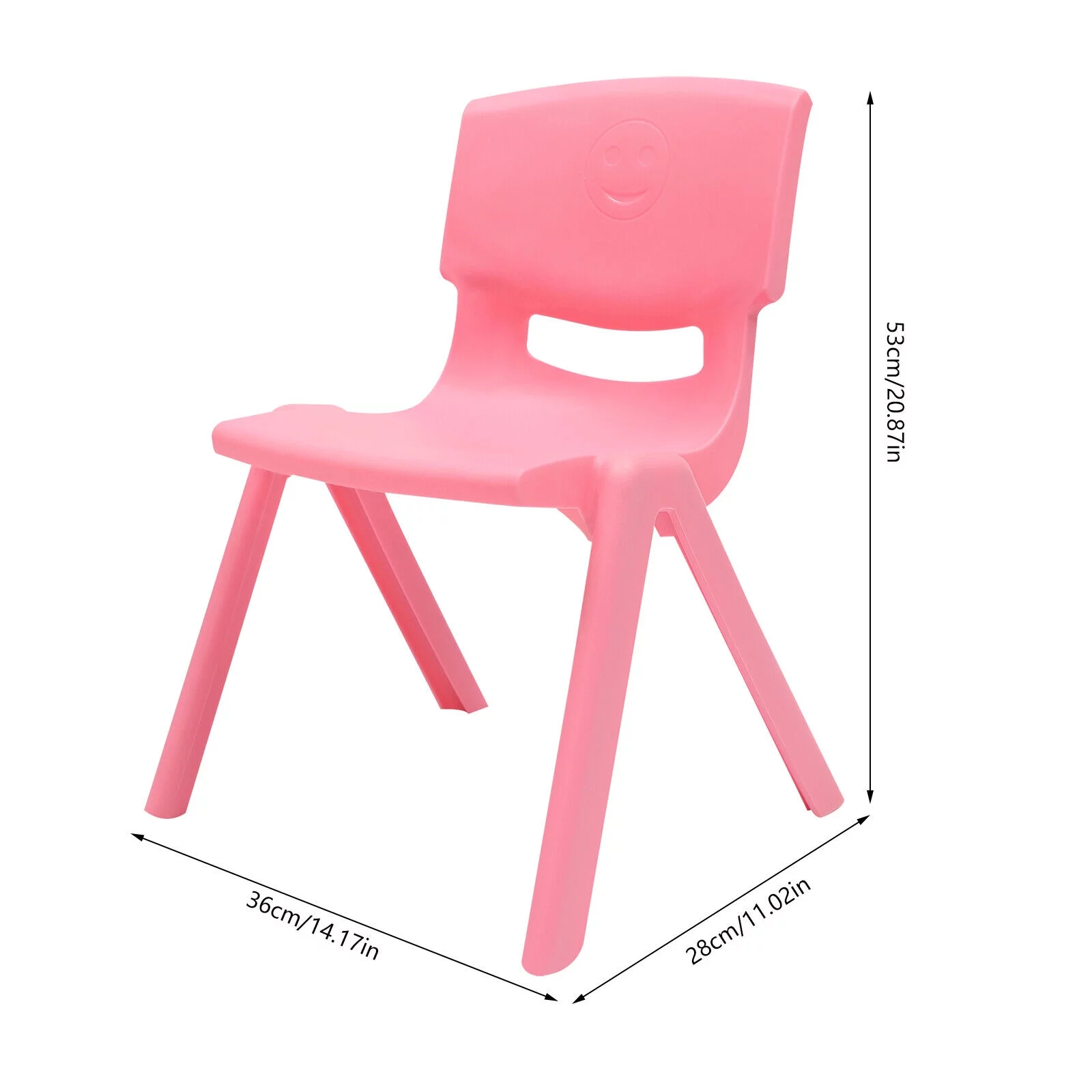 6 Pack Colorful Plastic Stackable School Chair with 11'' Seat Height Kids Chair