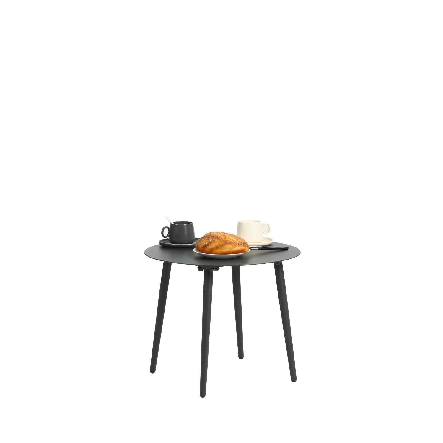 Aluminium 3 Piece Patio Set Bistro Table and Chairs Set   Backyard  Garden  Living Room  Light Gray