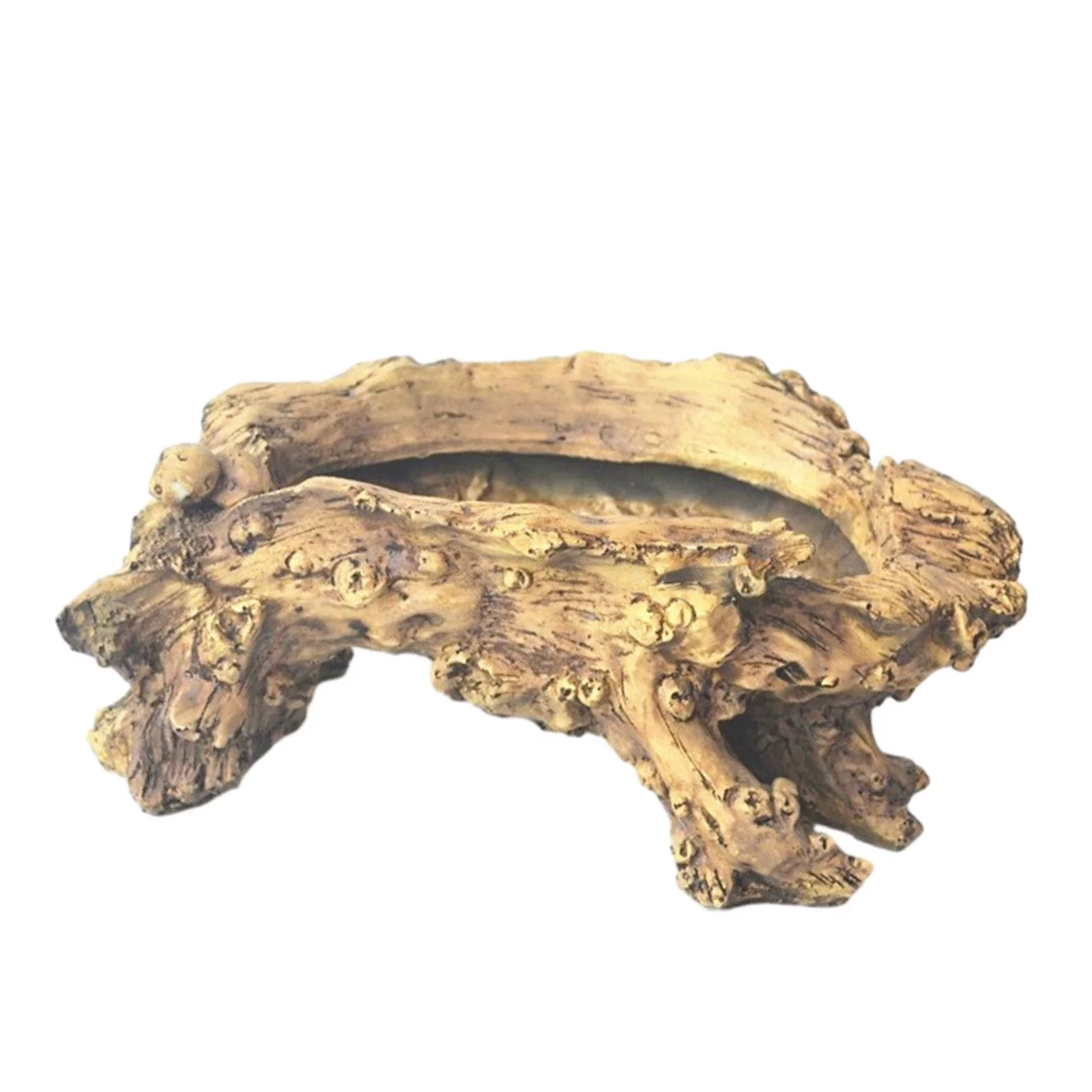 Artificial Driftwood Planter Resin Flower Pot Creative Retro Bonsai Decoration Driftwood Style Flower Pot for Home ,