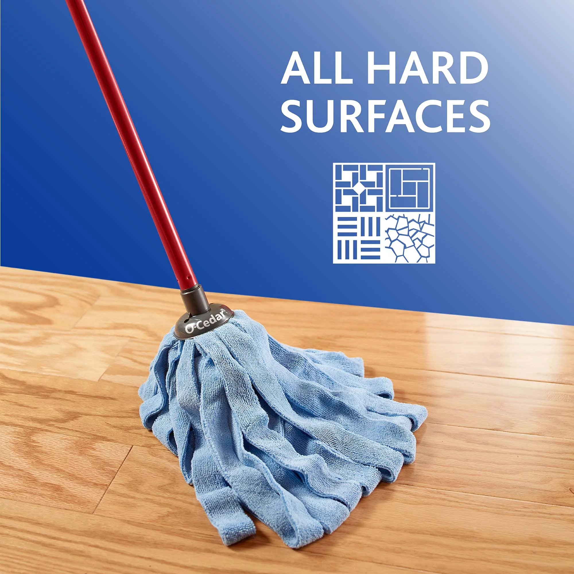 O-Cedar Microfiber Cloth Mop, Removes 99% of Bacteria with Just Water