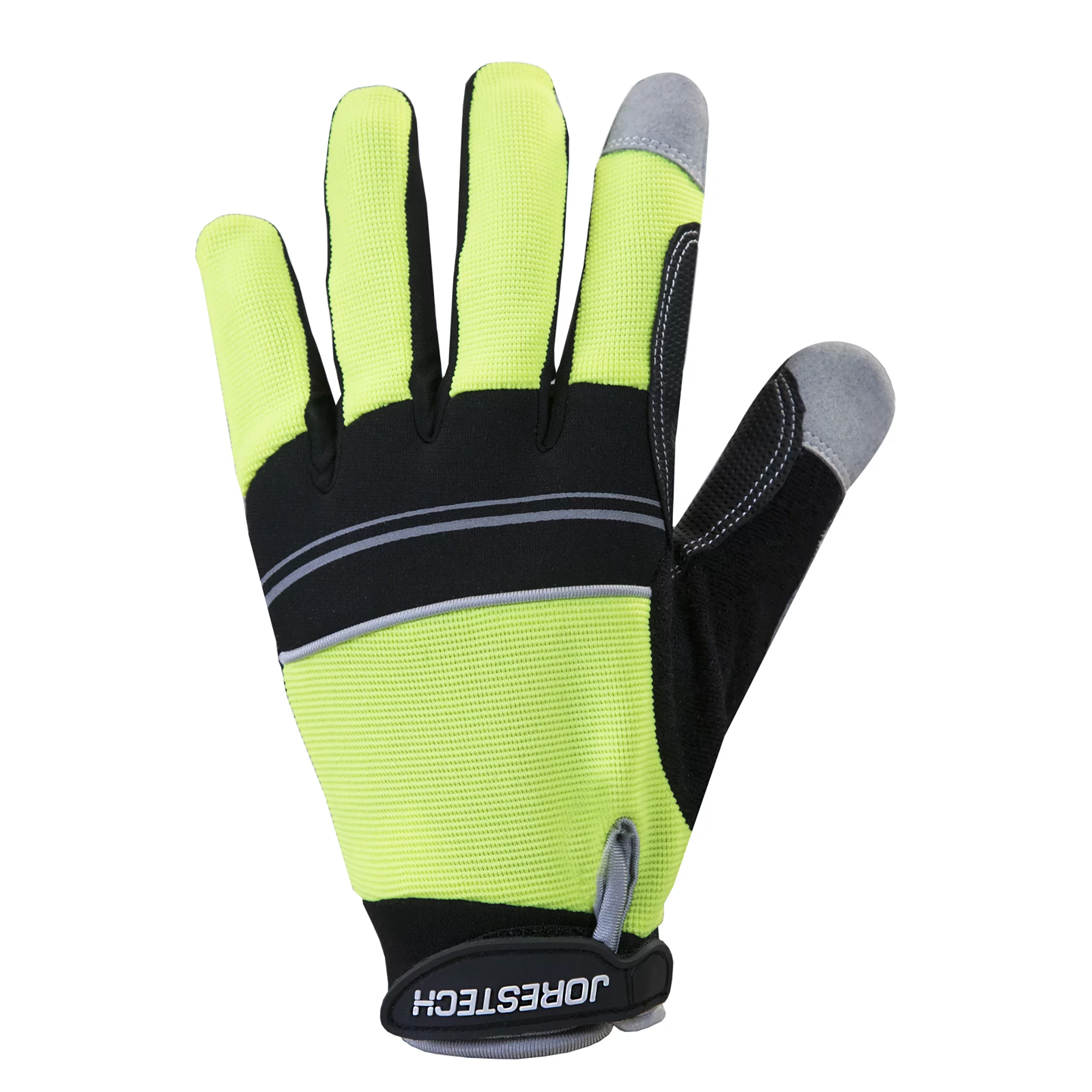 JORESTECH Safety Multi-Purpose Mechanical Work Gloves, GM-02 (Lime, L)