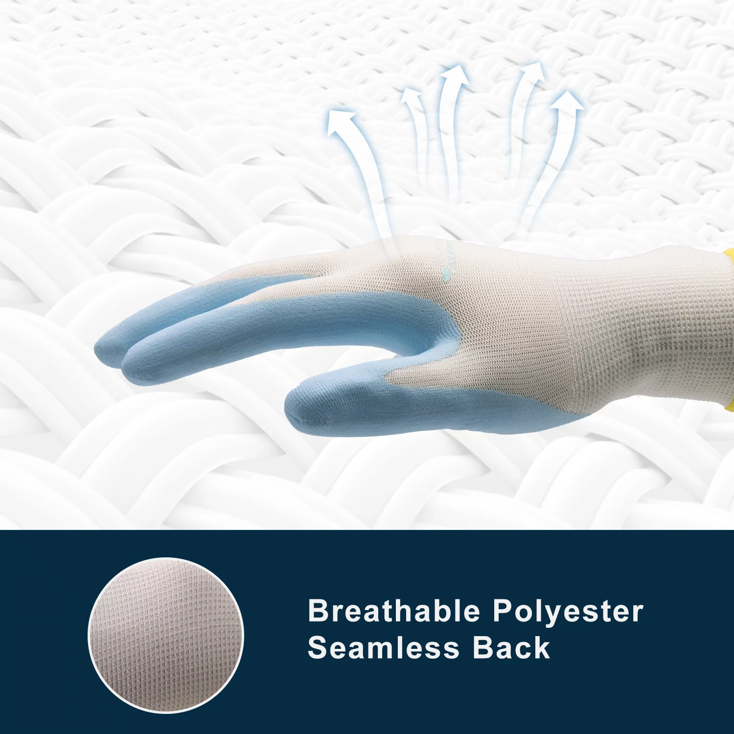 HANDLANDY 3 Pairs Women Breathable Nitrile Coated Garden Gloves Yard Work Gloves Latex Free, Medium