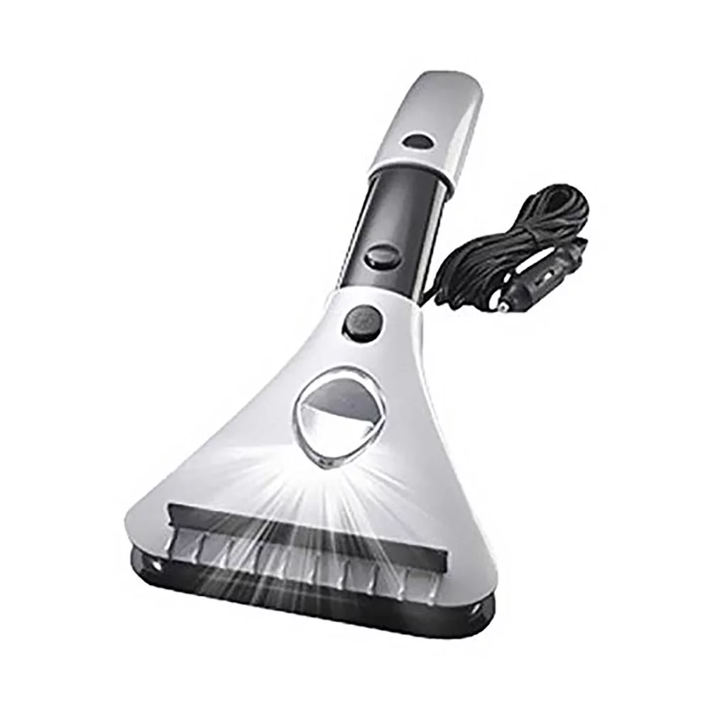 Two Elephants  Heated Ice Scraper with Built-In Wide-Beam LED Light - grey