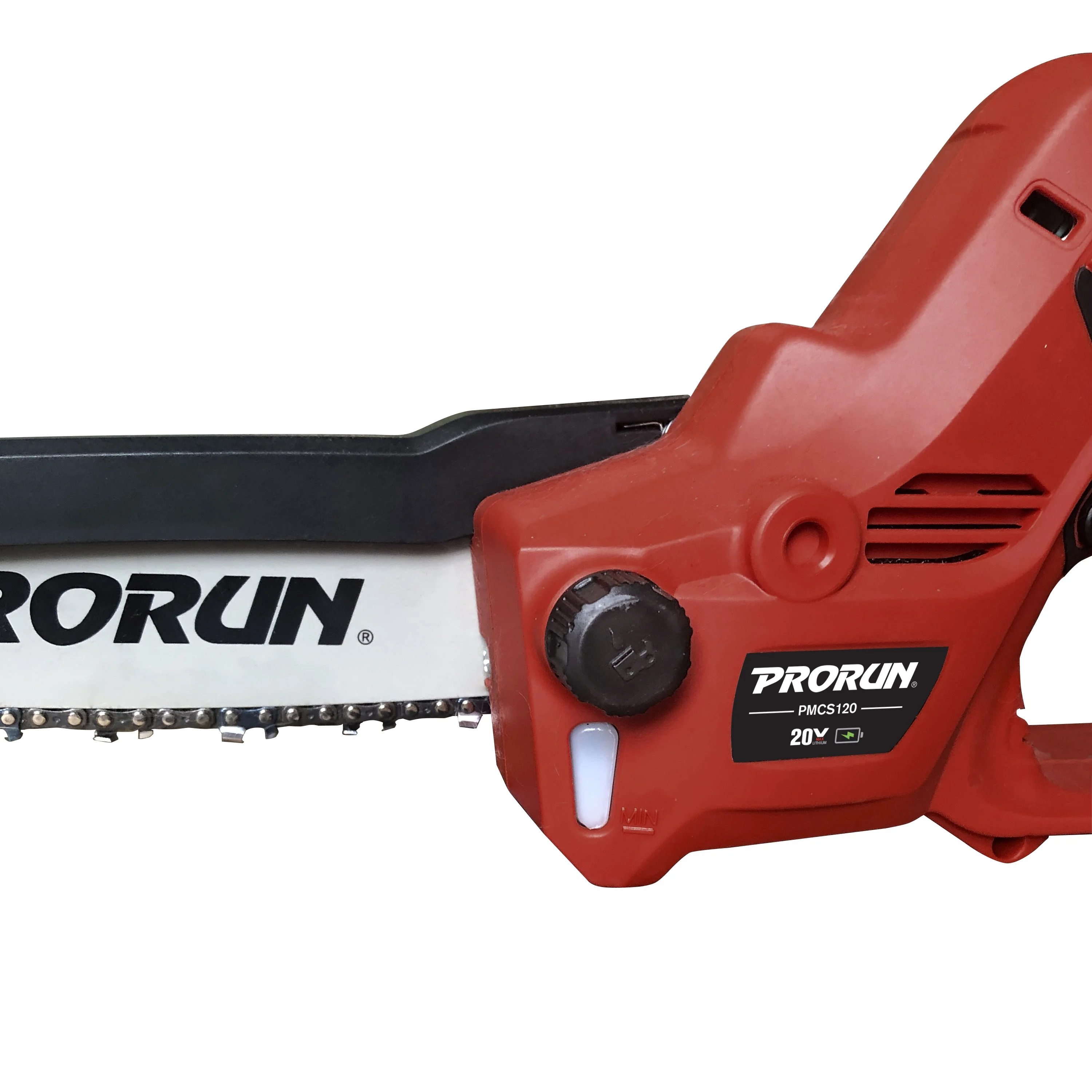 PRORUN 20V 7-in. Brushless Cordless Mini Chainsaw with 4.0 Ah Battery and Charger