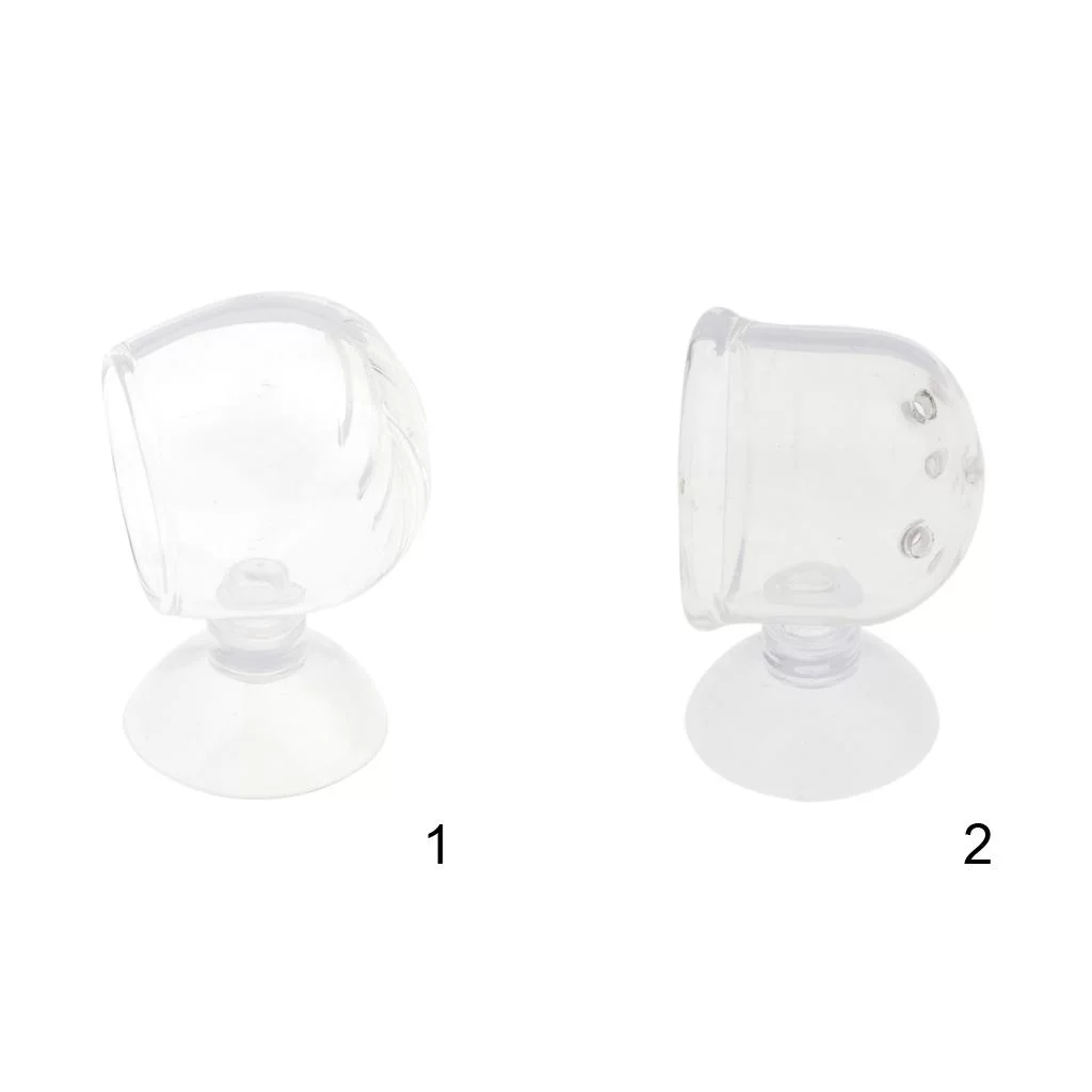 TOOYFUL 6xGlass Pot Plant Cup Holder Aquarium Tank Aquatic Feeder#