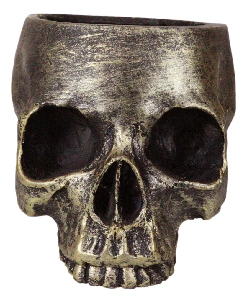 Pack Of 2 Day Of The Dead Skull Planters Bowls 7