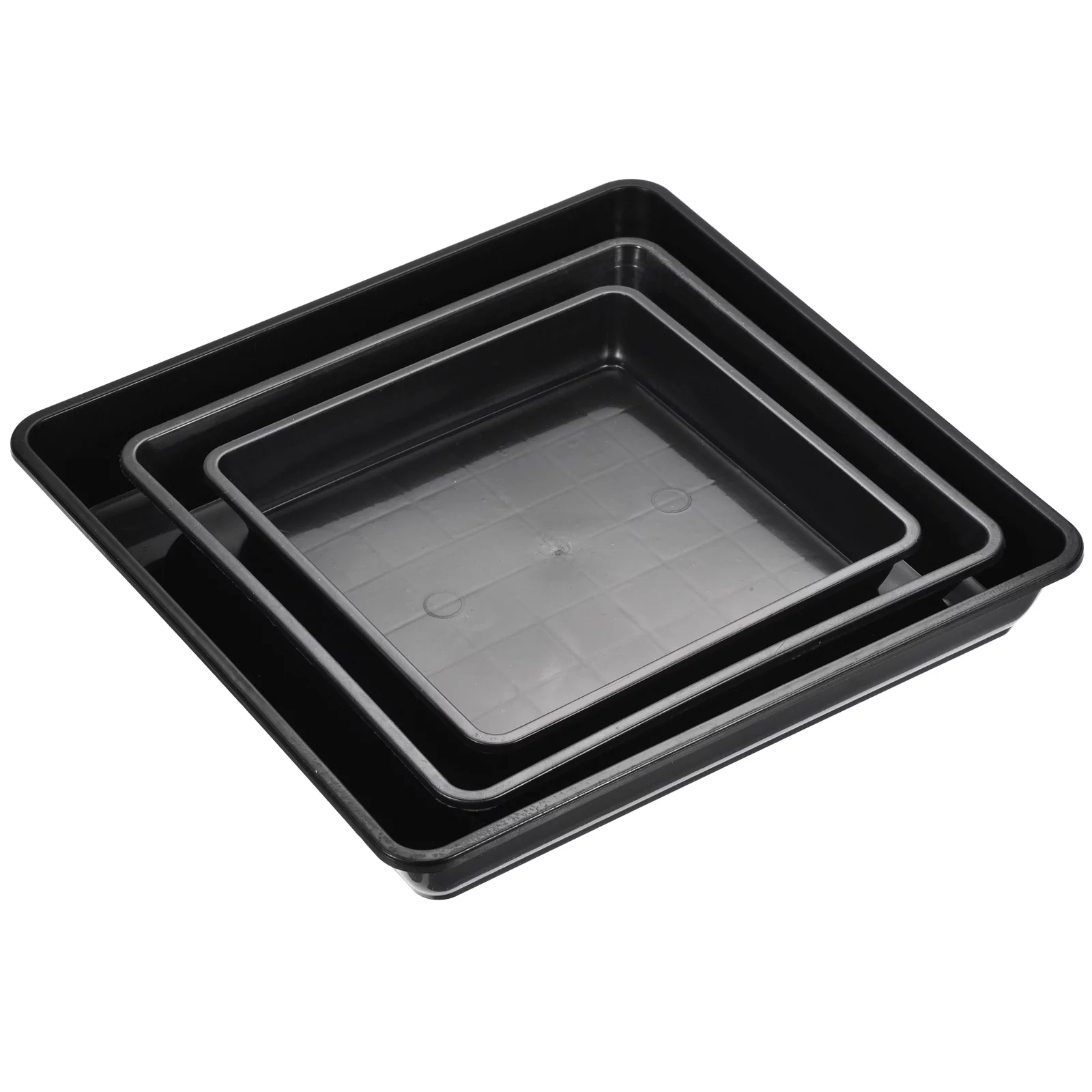 Unique Bargains Plastic Square Plant Pot Saucer Flower Drip Tray