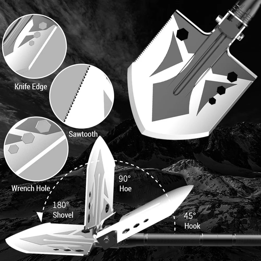 Pretfy Shovel,Portable With Knife Cutters Tool Set Knife Wire Cutters With Knife Wire Axe Portable With Wire Cutters Tool Wilderness And Arealer