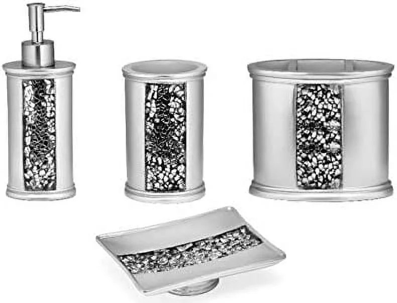 Willow Arlo Interiors Sinatra 4 Piece Bathroom Accessory Set