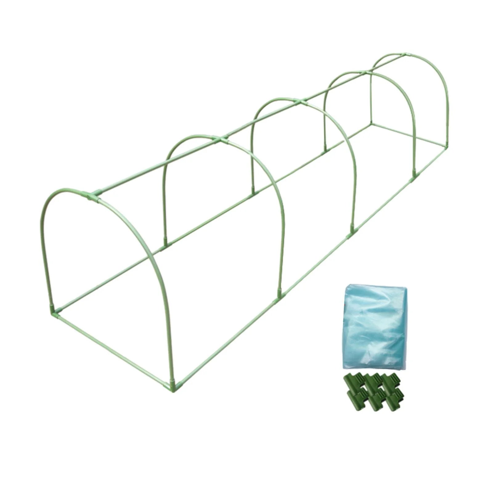 kesoto DIY Assembled Outdoor house Plant Cover Iron Tube Frame for Fast Germination and Growth of Young Plants Durable 200x50x50cm