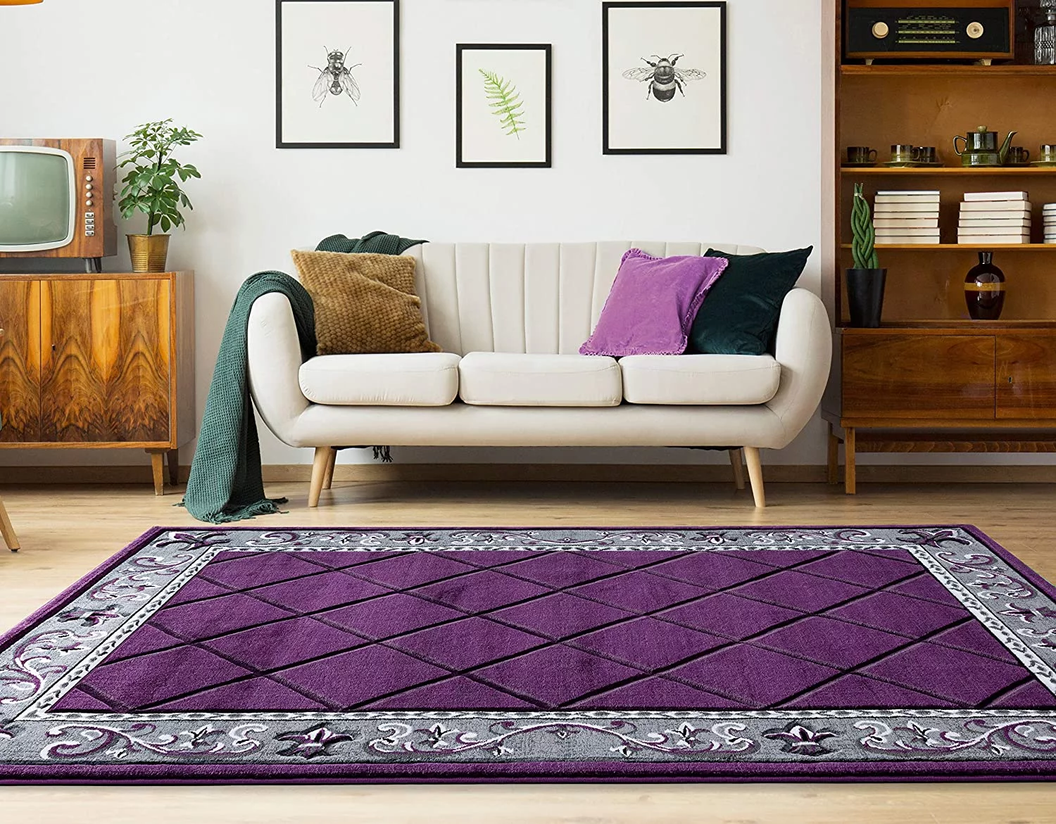 Of America Bristol Altamont Plum Accent Rug, 1'10