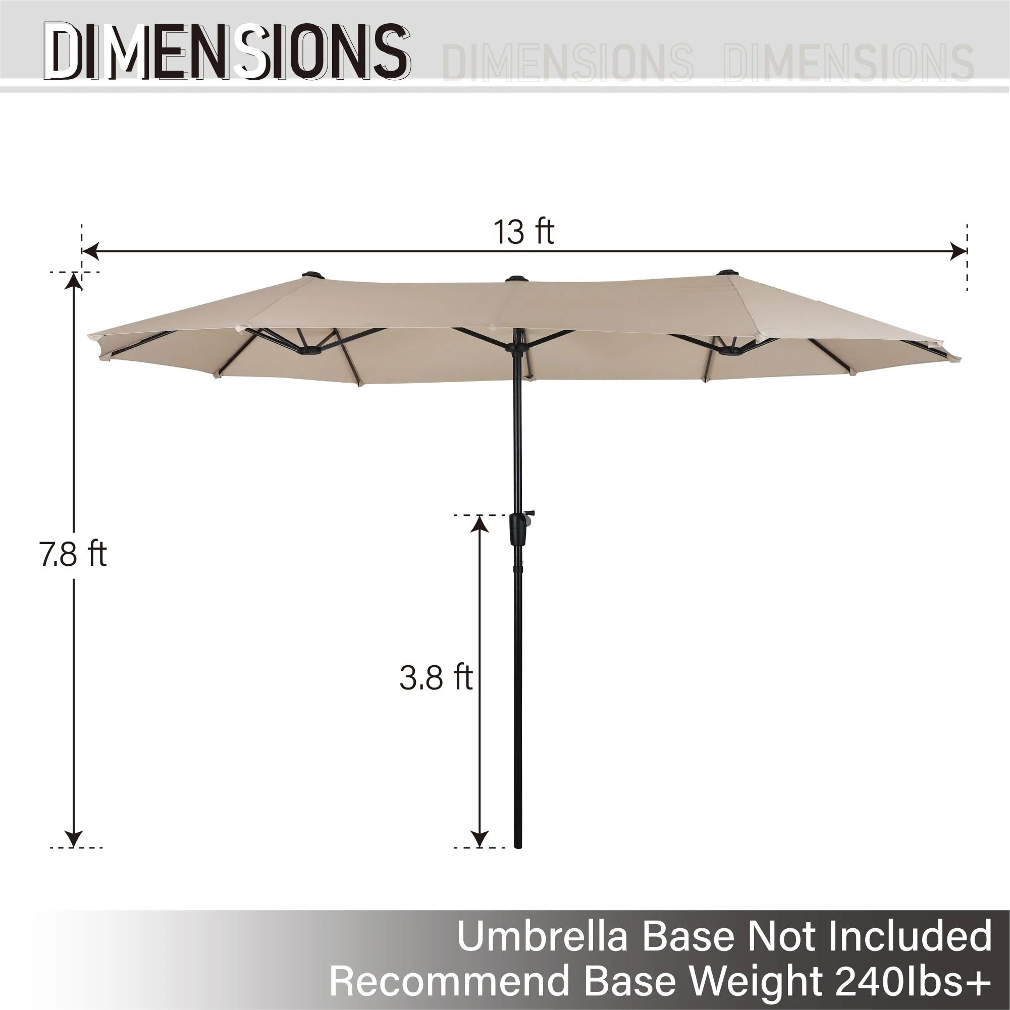 7/8-Piece Metal E-coating Patio Dining Set with Patio Umbrella Black
