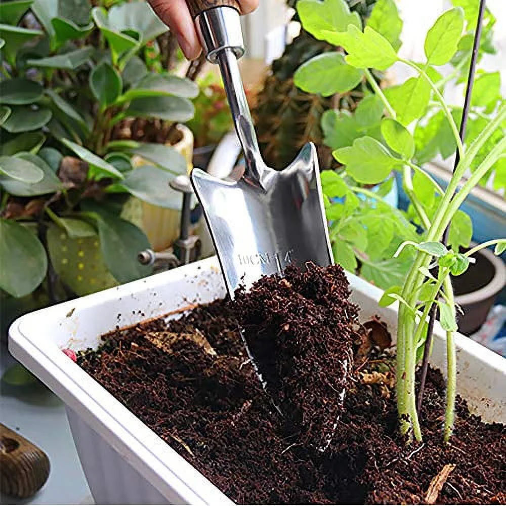 Garden Trowel,Heavy Duty Polished Stainless Steel Hand Trowel Gardening Tools,Ergonomic Hand Shovel for Weeding, Transplanting and Digging in Garden Beds