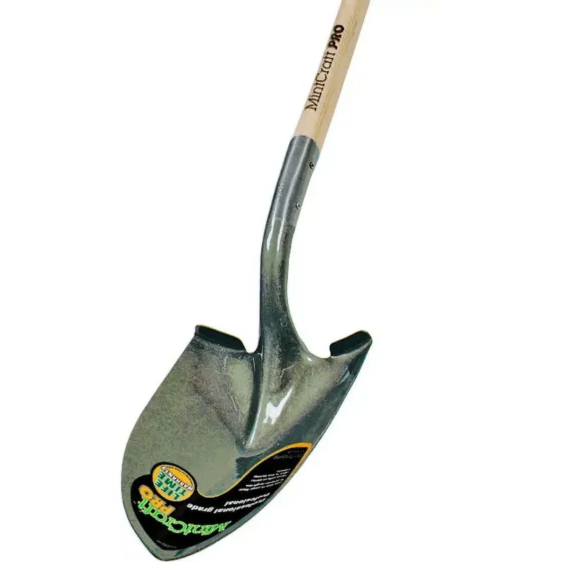 Vulcan 34461 Long Handle Round Point Shovel Wood Handle Pro, Each
