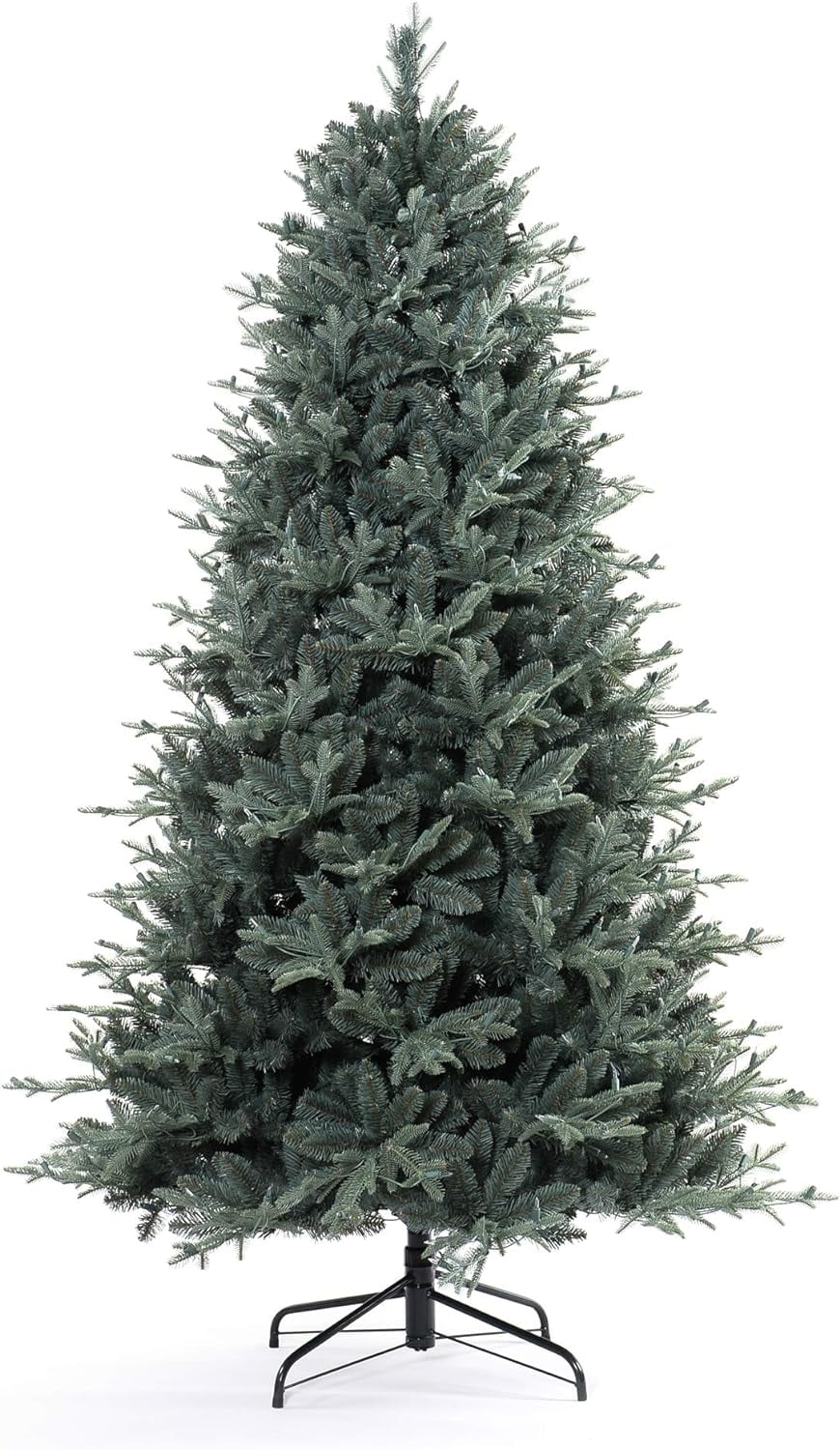 HYUN Blue Spruce Pre-Lit Artificial Christmas Tree, 6.5 Feet, Clear White Lights