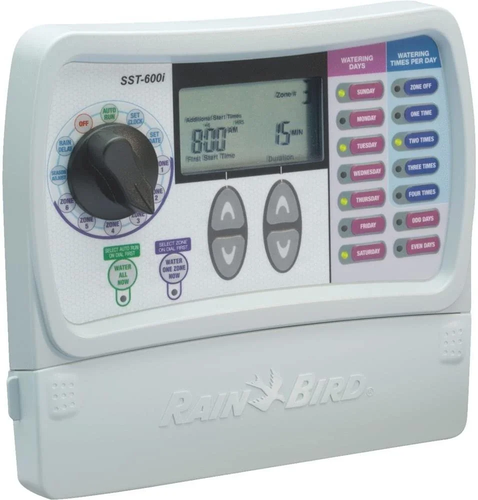 Rain Bird SST600I 6 Valve Indoor Mounting Simple To Set Timer