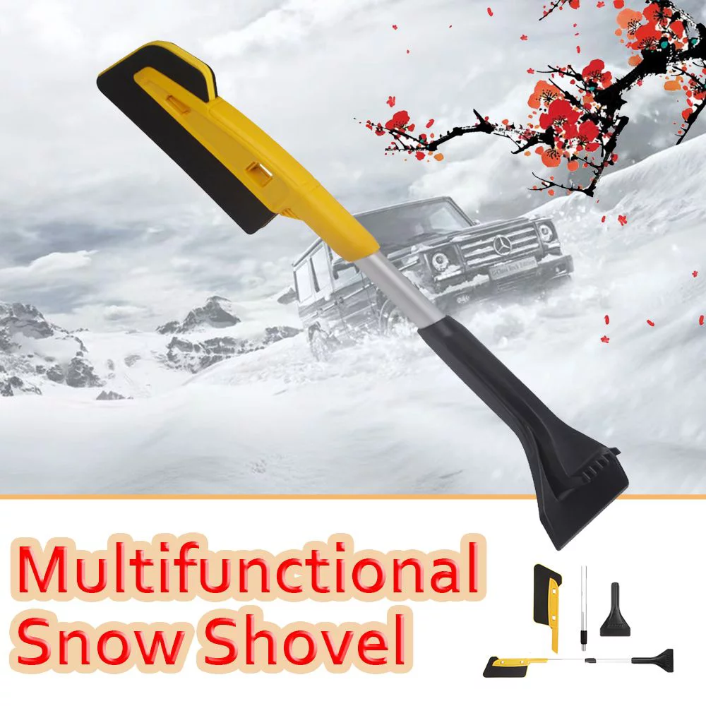 Retractable Cleaning Tool Car Cleaning Detachable Water Remover Snow Shovel Ice Scraper Snow Brush NON SCALABLE