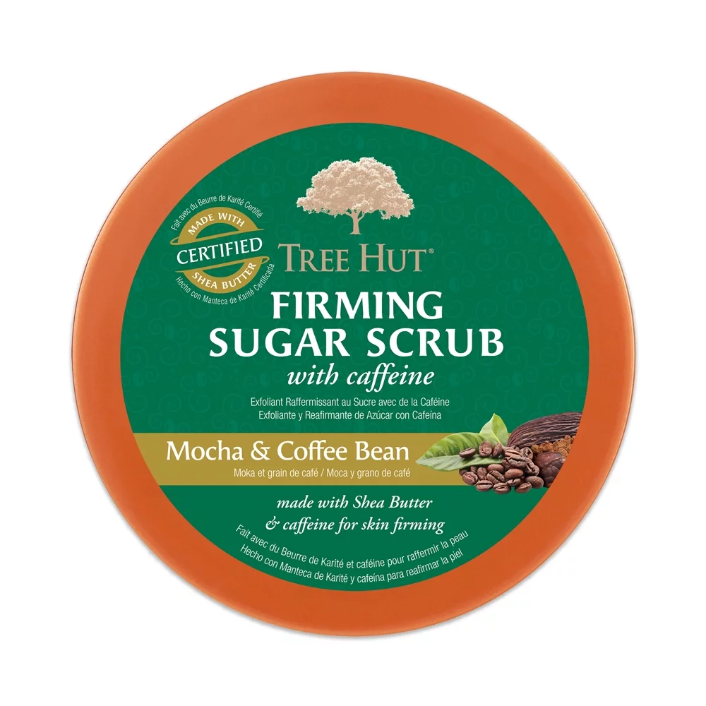 Tree Hut Mocha and Coffee Bean Shea Sugar Exfoliating and Hydrating Body Scrub, 18 oz.