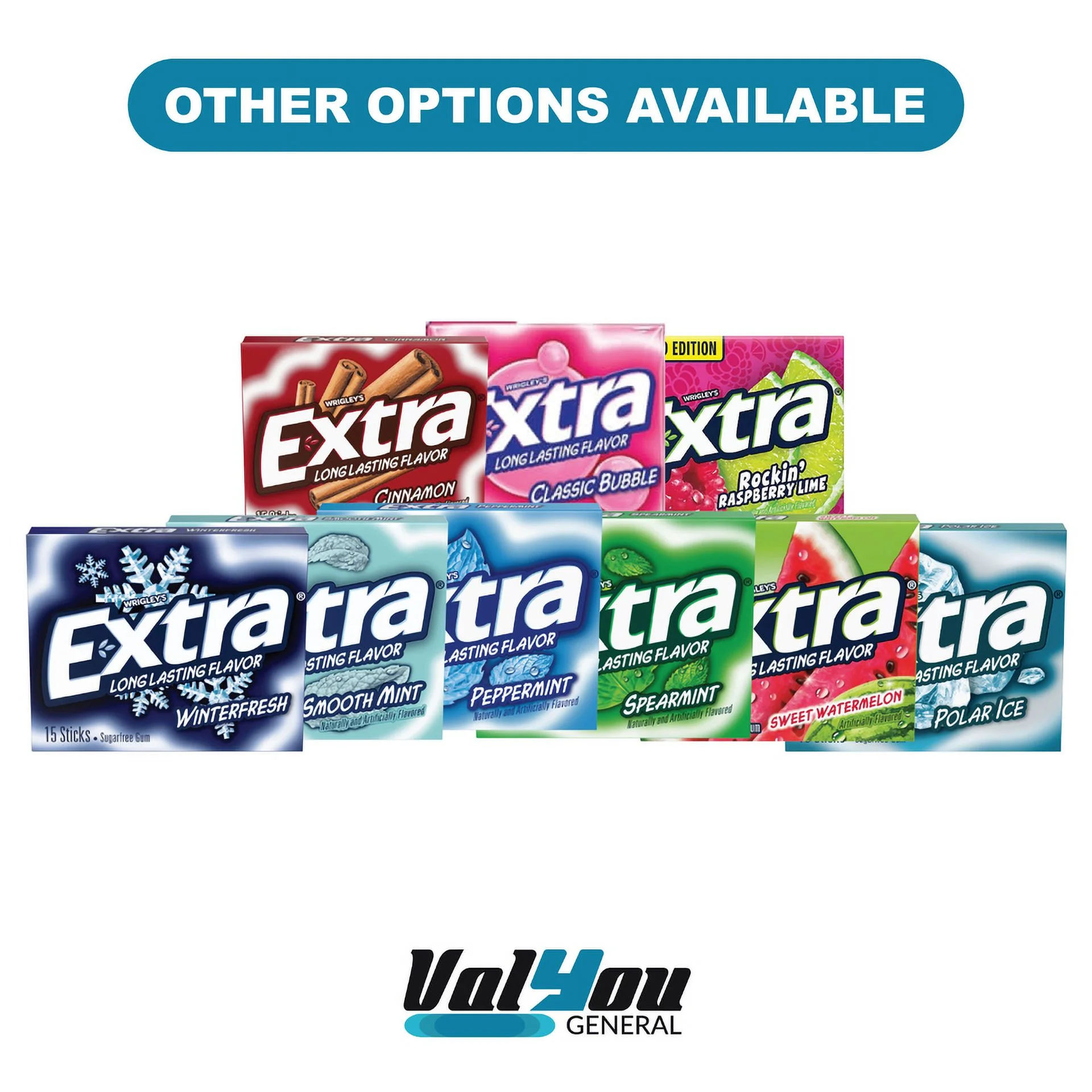 5x Packs Wrigley's Extra Sweet Watermelon Gum | 15 Sticks Per Pack | Sugar Free!