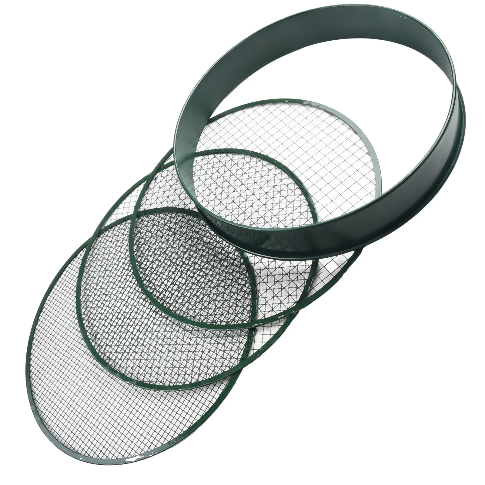 Compost sieve garden metal 37cm 3 mesh coarse fine for stone sand hand