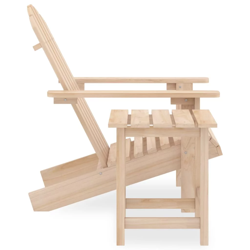 Anself Patio Adirondack Chair with Table Solid Fir Wood