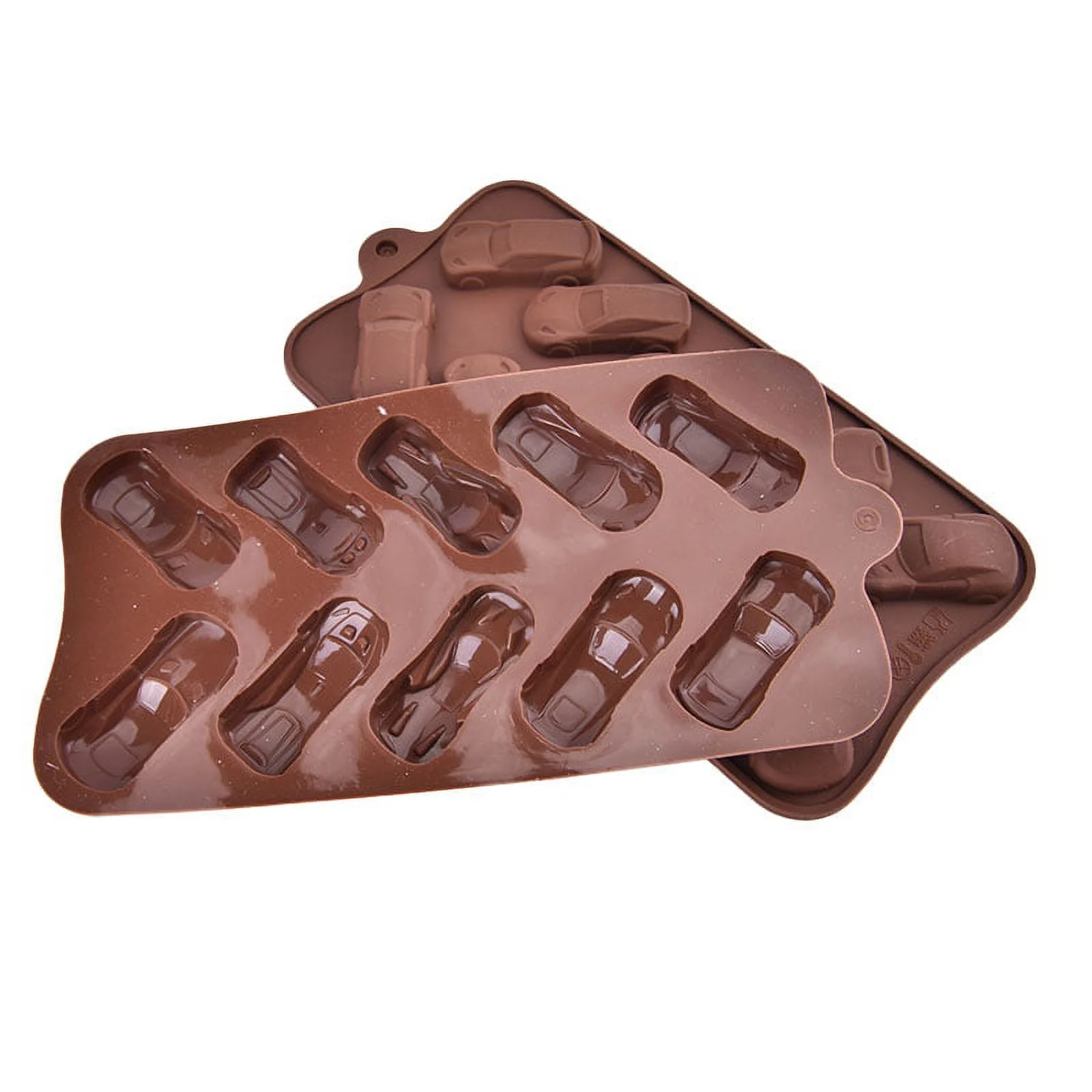 New Chocolate Molds Silicone Cake Mold 10 Cavity Car Shape Wedding Candy Baking