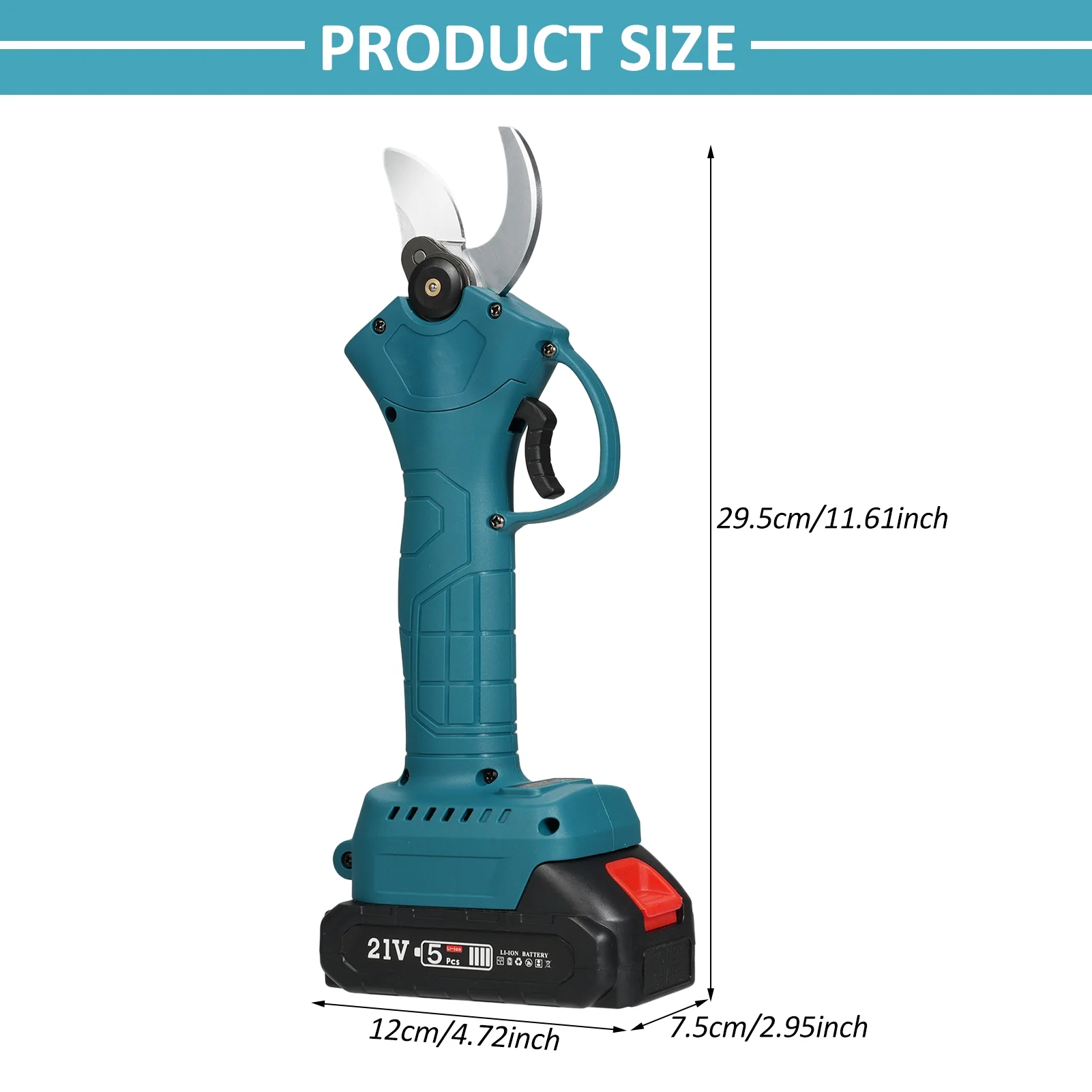 Dadypet Electric scissors,30mm Max Diameter Battery Powered Portable Handheld Branch Pruner With Carry Case Handheld Shears With Pruner Clippers 30mm Battery Case Reable 2000mah Scissors