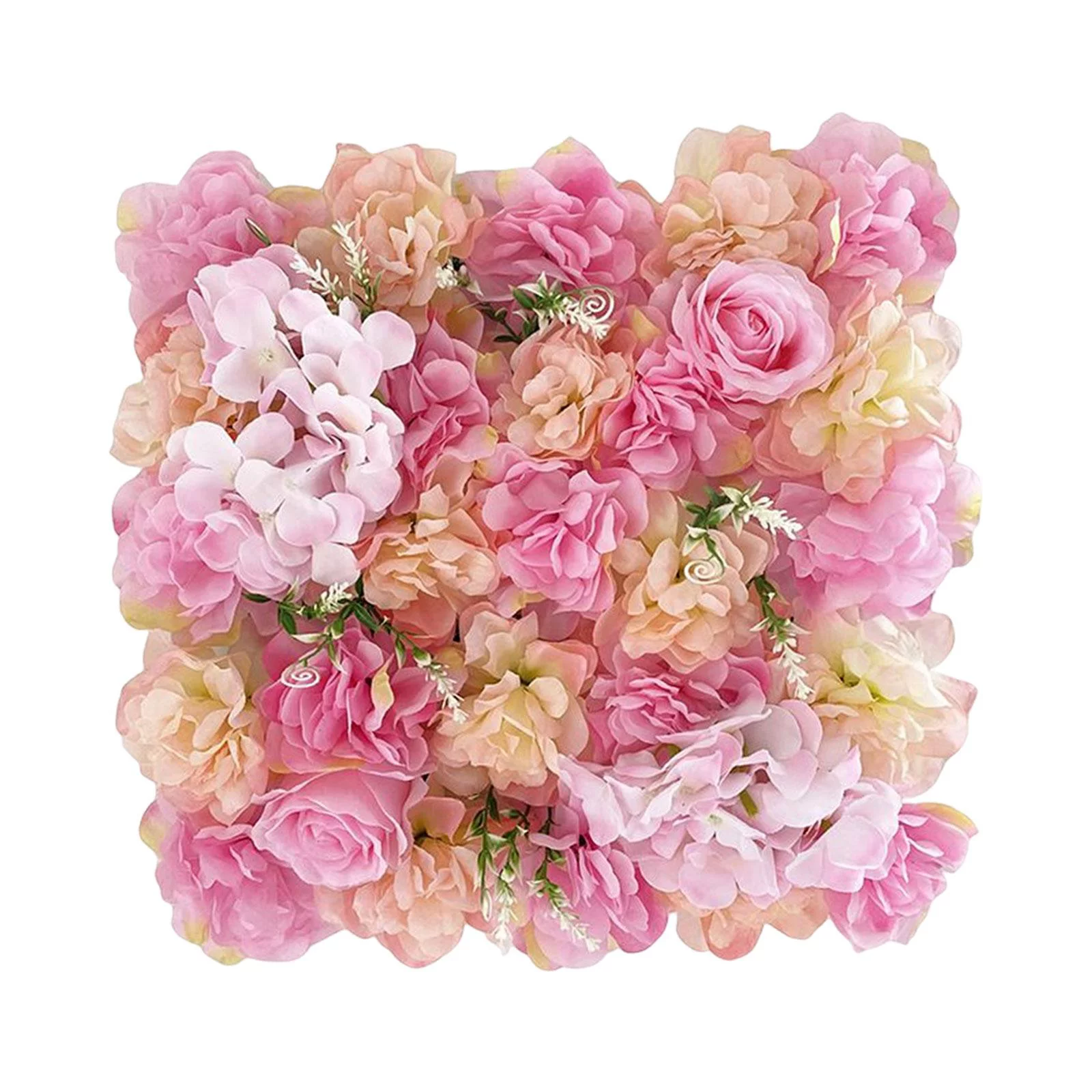 Artificial Panel Flower Arrangements, Decorative Silk Flower Panels, Romantic Backdrop for Wedding Event Party Outdoor Wall Decor Pink