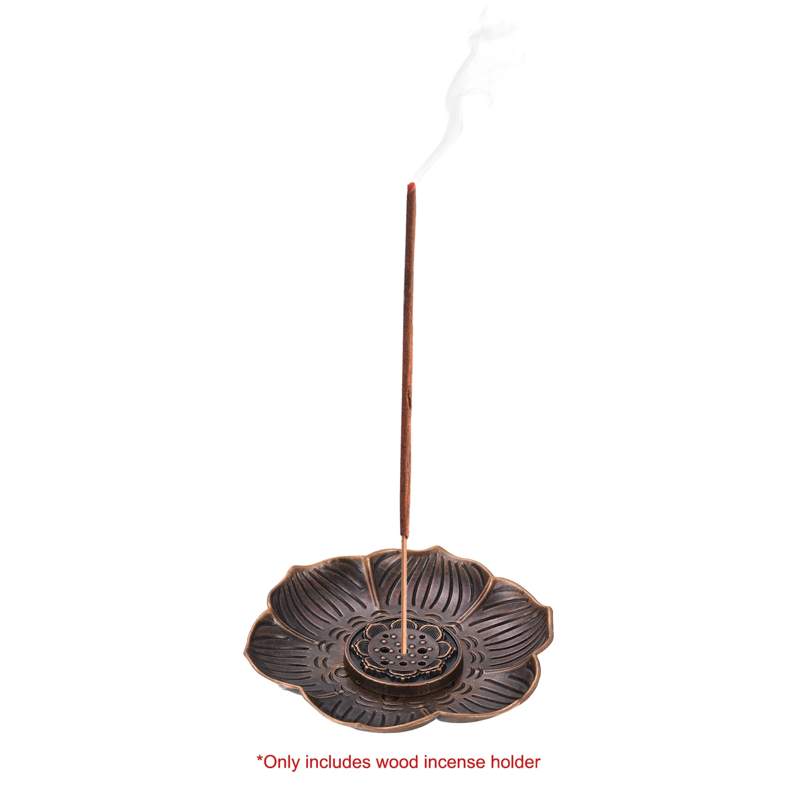 2pcs Flower Incense Holder Incense Burner Holder Gourd-Shape Ash Catchers Copper