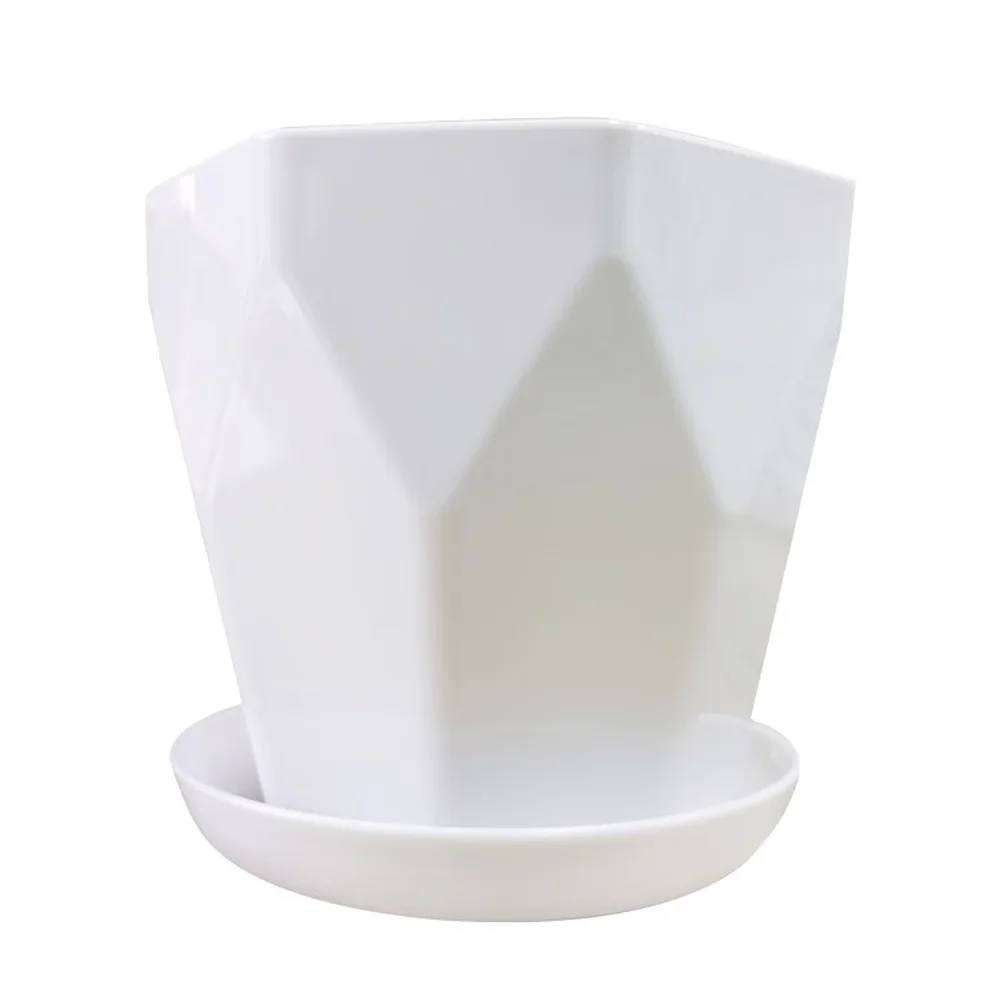 Sitiotc Flower bowls, Ceramic Planters Modern Decorative Flower Pots with Drainage Hole and Connected Saucer