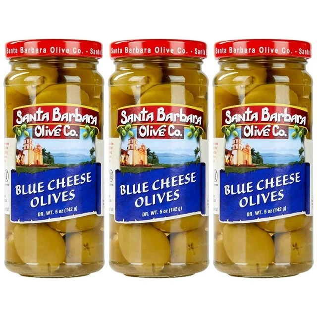 Santa Barbara 3pk Blue Cheese Stuffed Olives 5oz