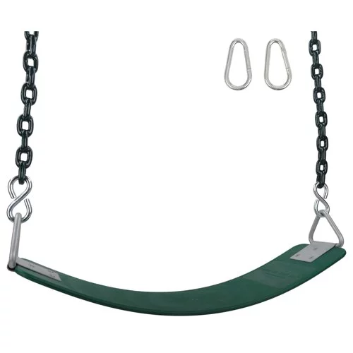 Swing Set Stuff Inc. Commercial Polymer Belt Seat with 5.5 Ft. Coated Chain (Pink)