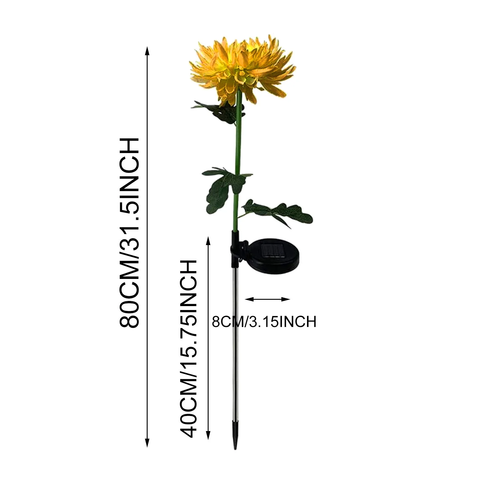 Solar Light LED Outdoor Garden Chrysanthemum Flowers Stake Light Flower Light Plug In Garden Industrial Floor Lamp Rice Lights Plug in 20 Count Growing Light Bulbs for Seedlings Sunset