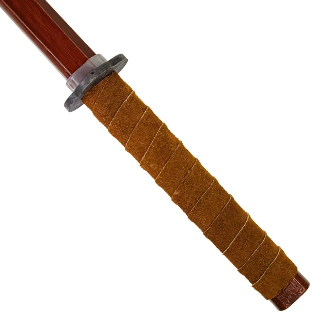 Armory Replicas Playful Sparring Training Practice Sheesham Functional Wooden Sword Katana Brown Genuine Leather Handle