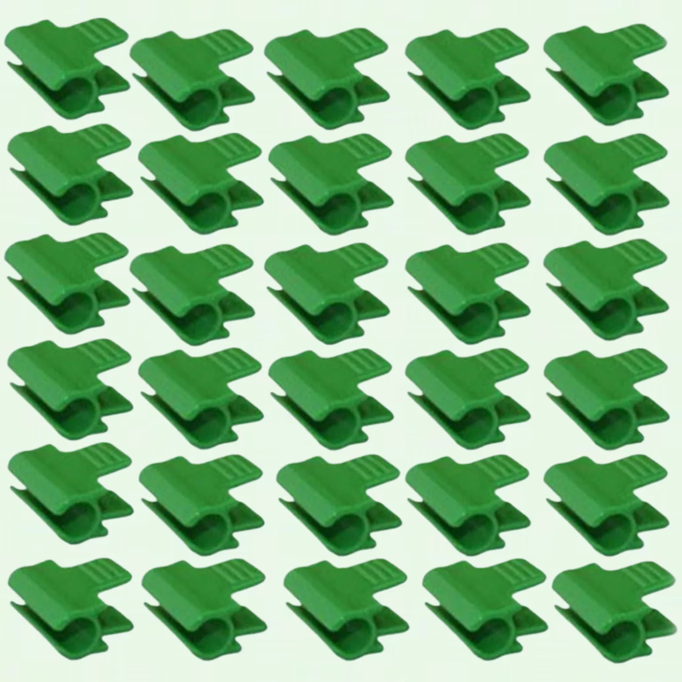 Durable Garden Hoop Clips, 30 Pcs, 11mm, Rust-Resistant Plastic, for Greenhouse, Row Cover, Netting Tunnel