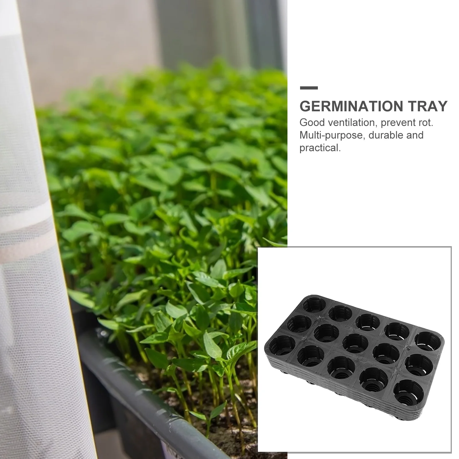 Guichaokj 5pcs Plant Growing Trays Planting Germination Plates Plant Flower Growth Tray