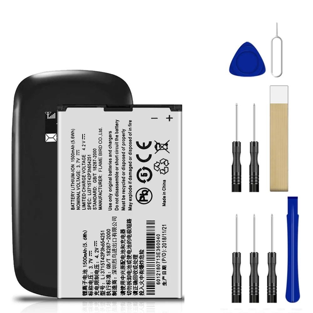 Replacement Battery Li3715T42P3h654251 For MetroPCS/T-Mobile ZTE Cymbal Z320 Tool